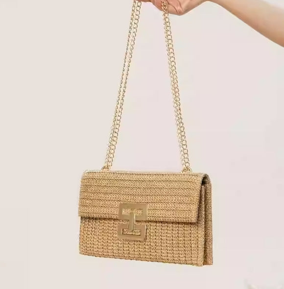 Women's handbags, casual straw woven bags