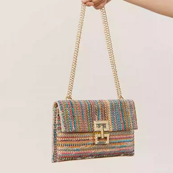Women's handbags, casual straw woven bags