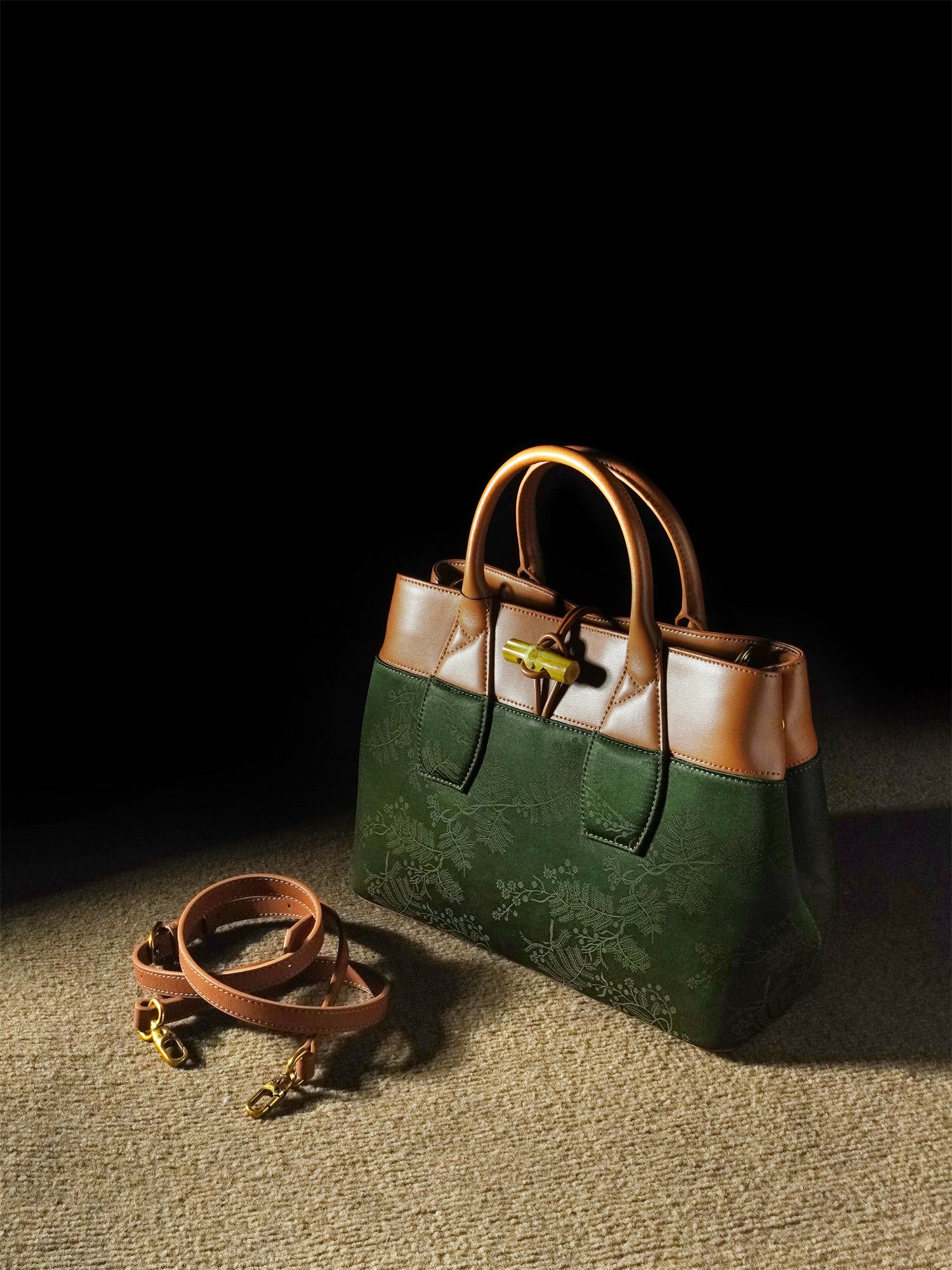 Xiangyunsha large-capacity tote bag, handbag and crossbody cowhide women's bag