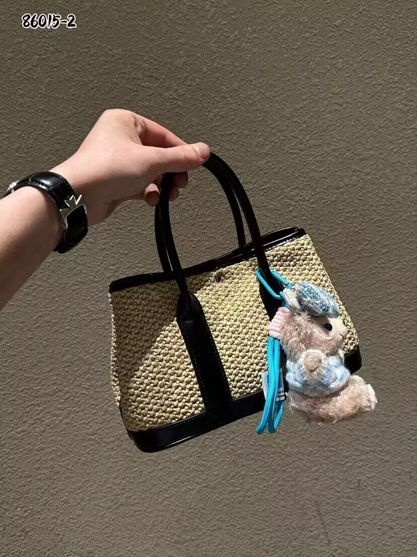Raffia woven garden bag, handbag and crossbody bag for women
