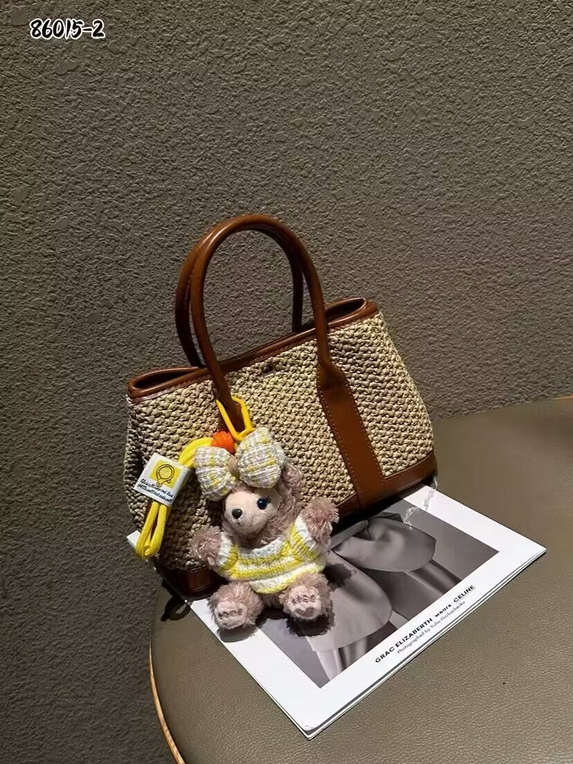 Raffia woven garden bag, handbag and crossbody bag for women