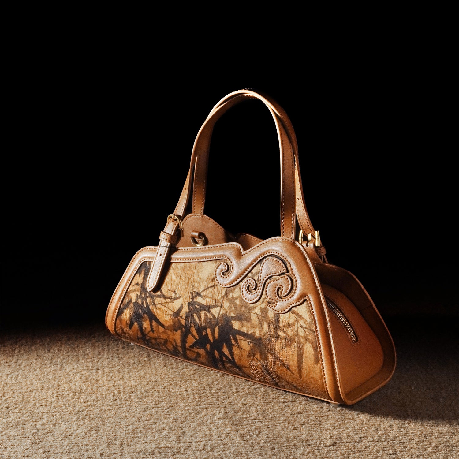 Hualuo Xiangyunsha cowhide women's bag, shoulder bag