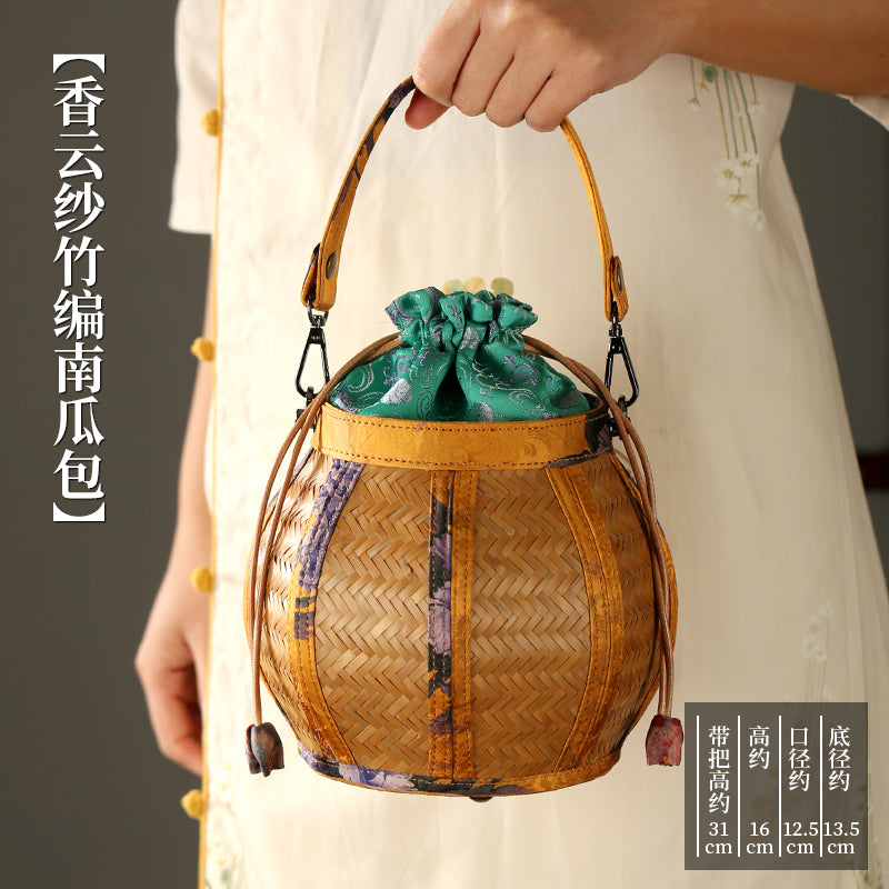 Handmade bamboo handbags, Xiangyunsha bamboo bags