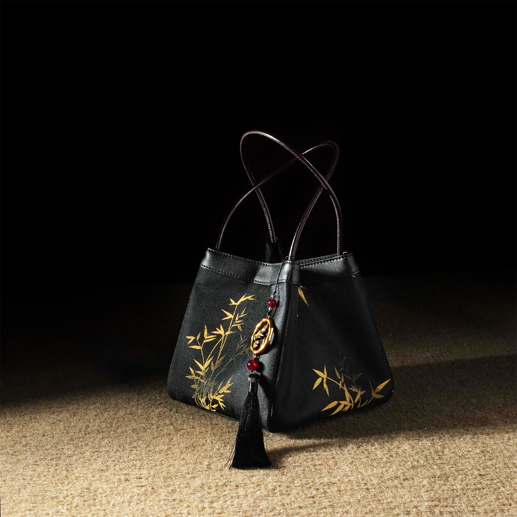Xiangyunsha handbag small square bag, mulberry silk women's handbag