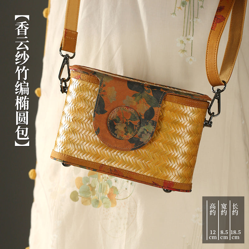 Handmade bamboo handbags, Xiangyunsha bamboo bags
